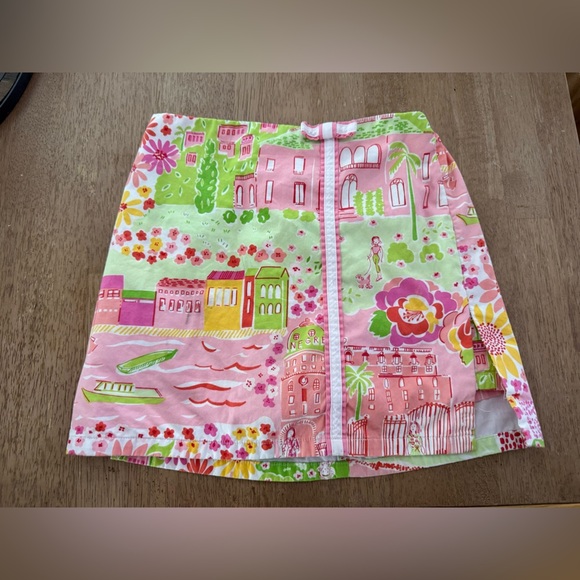 Lily Pulitzer vintage Negresco French Riviera Pink Green size 6 - Picture 1 of 4